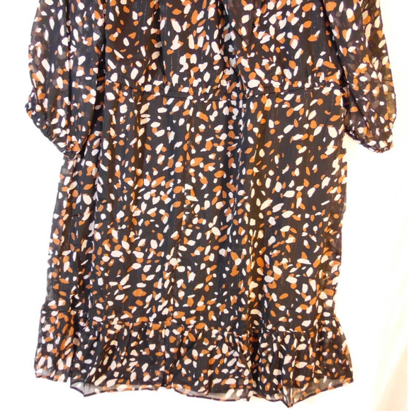 NWT London Times Dress Womens 16W Multi Tie Neck Chiffon Fit‎ & Flare Midi $130 - Picture 11 of 13